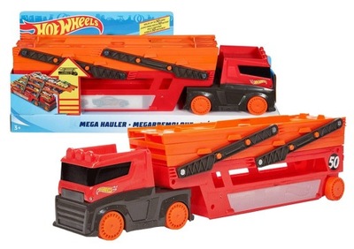 Mega Transporter Hot Wheels TIR LAWETA SAMOCHÓD