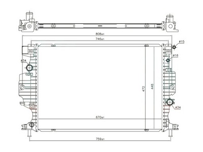 Ford mondeo 2013 13 радиатор dg938005ea фото №1