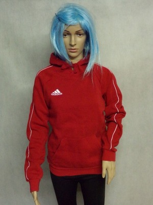 ADIDAS BLUZA UNISEX Z KAPTUREM CZERWONA BAWEŁNA