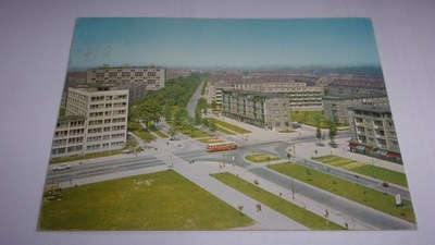stara pocztówka - Tychy - 1972 rok - centrum jeszcze bez pawilonu AZ