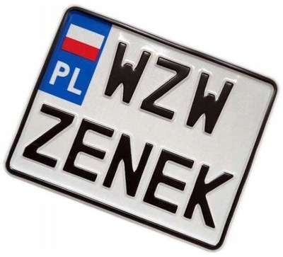 Polska tablica 19 x 15 cm, motor, traktor, flaga