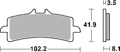 SBS КОЛОДКИ ГАЛЬМІВНІ KH447 RACING DUAL CARBON