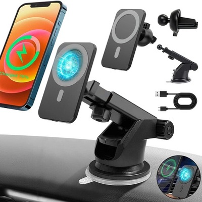 MAGNETYCZNA BEZPRZEWODOWA ŁADOWARKA SAMOCHODOWA,UCHWYT SAMOCHODOWY MAGSAFE