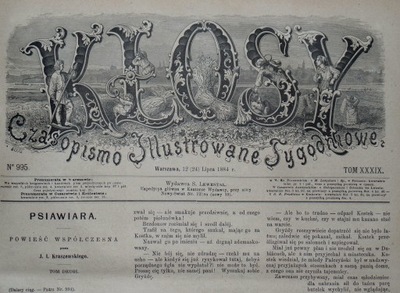 Kłosy tygodnik ilustrowany (1883-84)