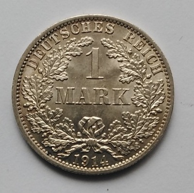 moneta 1 MARKA Niemcy 1914 A Wilhelm II UNC