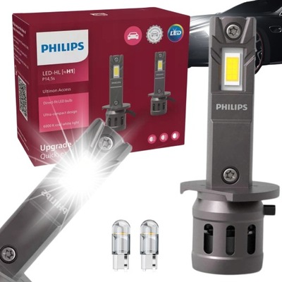 LUCES PHILIPS H1 DIODO LUMINOSO LED ULTINON MAZDA DIRECCIÓN E11 RETROFIT + W5W OEM  