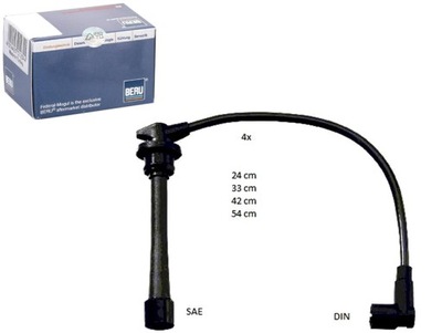 Набір трубопровід запалювання beru zef1639 фото №1