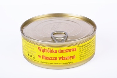 Wątróbka dorszowa w tłuszczu własnym Juor 240 g