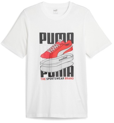 Koszulka z bawełny PUMA t-shirt z nadrukiem XL