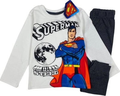 Piżama chłopięca Superman dziecięca bawełna Disney 116 cm biała