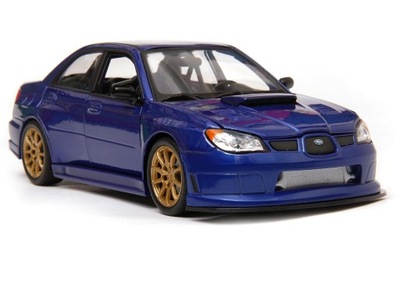 Subaru Impreza WRX STI 1:24 model WELLY niebieski