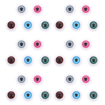 50 sztuk lalki gałki oczne DIY okrągłe akrylowe oczy DIY