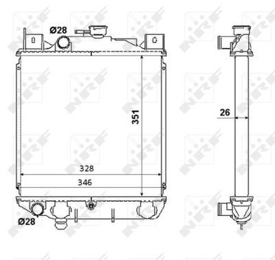 RADUADOR SISTEMA DE REFRIGERACIÓN DEL MOTOR 53350  