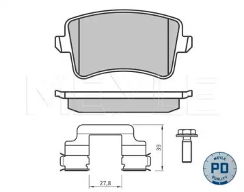 КОЛОДКИ ТОРМОЗНЫЕ AUDI MEYLE