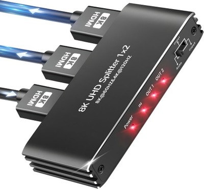 SPLITTER HDMI 2.1 1X2 DISTRIBUTOR ULTRAHD HDCP 2.3 8K60HZ 4K 120HZ - 2 TV - milautoparts-fr.ukrlive.com