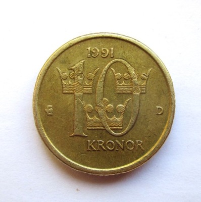 10 Koron 1991 r.- Szwecja