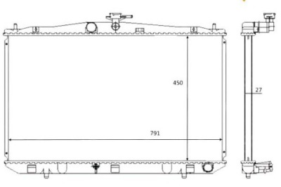 Nrf радиатор lexus rx450h 08-15 фото №1