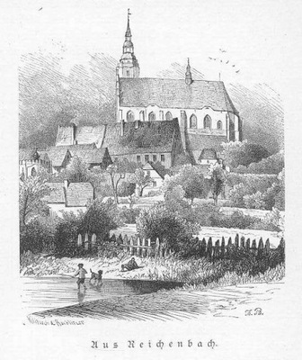 drzeworyt 1887 Dzierżoniów / Reichenbach