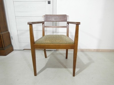 fotel idealny do biurka - lite drewno artdeco