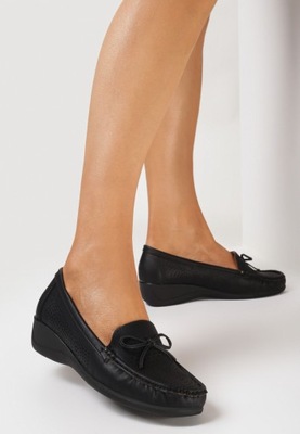 Born2Be Czarne Półbuty damskie 39 Ekoskóra Casual