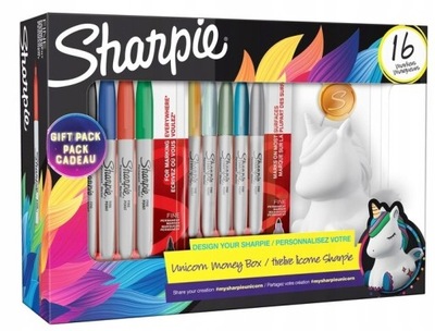 ZESTAW NA PREZENT MARKERY SHARPIE KREATYWNE 16 KOLORÓW NA DZIEŃ DZIECKA