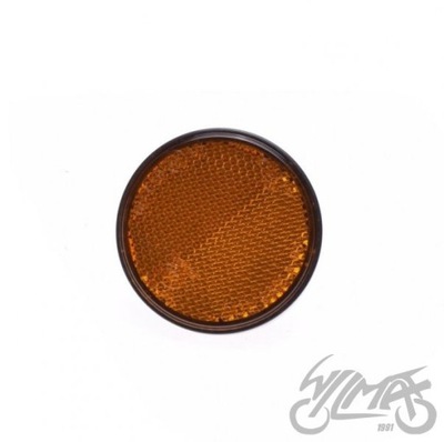 Відбивач круглий жовтий помаранчевий 75/81mm гвинтовий фото №1