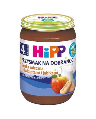 HiPP BIO Kaszka mleczna z biszkoptami i jabłkami po 4. m-cu 190 g
