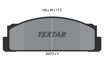 TEXTAR 2007304 КОЛОДКИ ТОРМОЗНЫЕ