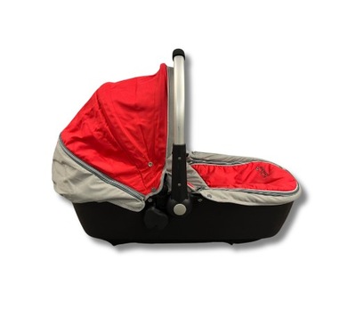 Nosidełko gondola z daszkiem 0-10kg Delux Carry Cot - czerwono/szary