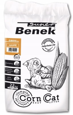 Super Benek Żwirek Corn Cat Classic Naturalny 35L