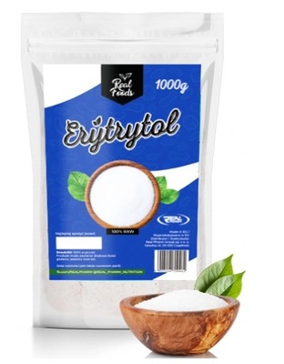 ERYTRYTOL cukier SŁODZIK 0 kcal - Real Foods - 1kg