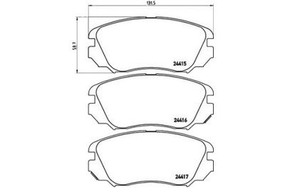 КОЛОДКИ ГАЛЬМІВНІ OPEL INSIGNIA 08- BREMBO