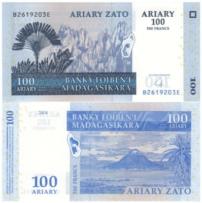 MADAGASKAR 100 ARIARY 2004 (2008) P-86b UNC