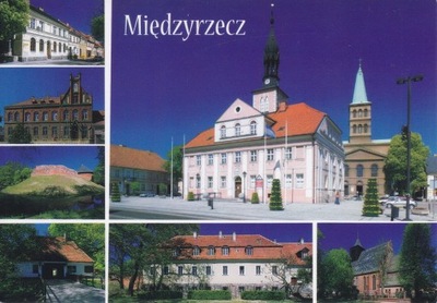 MIĘDZYRZECZ - RATUSZ - RYNEK - UL. WESOŁA - POCZTA - KOŚCIÓŁ - MUZEUM