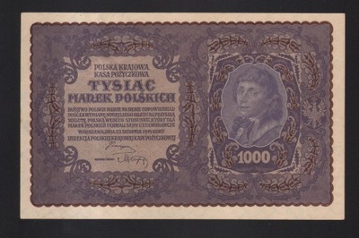 POLSKA - 1.000 MAREK POLSKICH 1919 seria I-T - UNC