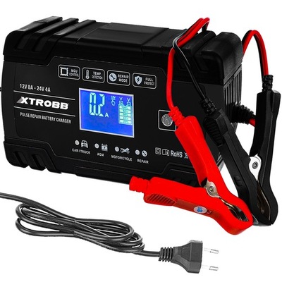 RECTIFIER CHARGER AKUMULATOROW AUTO 12V 24V 8A DISPLAY LCD  