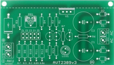 Ładowarka akumulatorów żelowych AVT2309 PCB