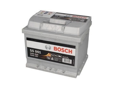 АКУМУЛЯТОР BOSCH 12V 52AH/520A S5 P+