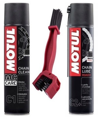 КОМПЛЕКТ ОЧИСТКИ ЦЕПИ СМАЗКА ЩЕТКА MOTUL C2