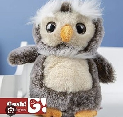 Maskotka Sowa SZARA Puchata