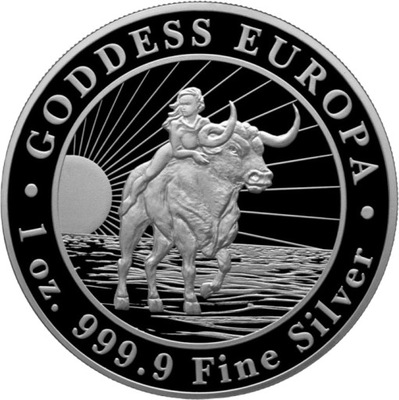 Srebrna moneta Bogini Europa, 1 oz, 2022