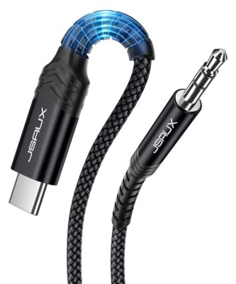 Kabel USB C na jack AUX 2 m, USB C do 3,5 mm Jack adapter do słuchawek samo