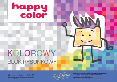 Blok rysunkowy A3 15K KOLOR Happy Color