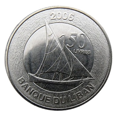 LIBAN 50 LIVRES 2006 MARYNISTYKA STATK MENNICZA