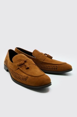 C5B006 MOKASYNY LOAFER BRĄZOWE MEN BOOHOO 45