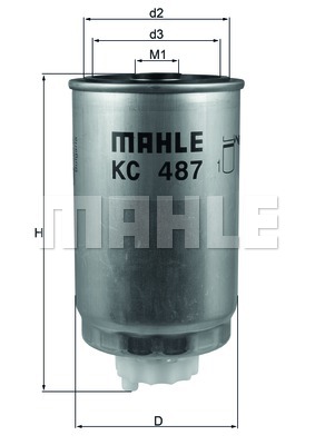 ФИЛЬТР ТОПЛИВА CHRYSLER DODGE FIAT JEEP MAHLE KC487