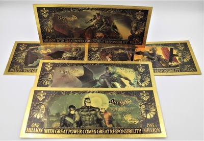 Batman Piękny zestaw pozłacanych banknotów
