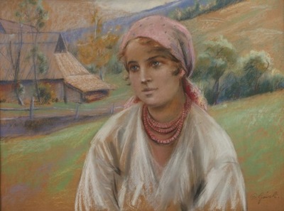 Stanisław Górski obraz "Młoda wieśniaczka"