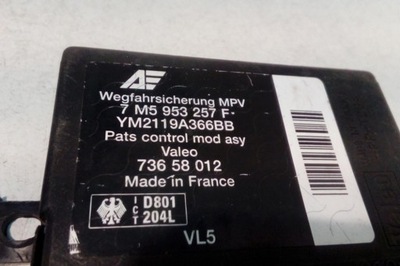 Модуль імобілайзер ford galaxy wgr 7m5953257f 1.9l дизель 85kw 2002 фото №1