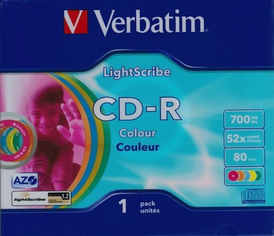 Verbatim CD-R LIGHTSCRIBE COLOR 1szt. koperta CD